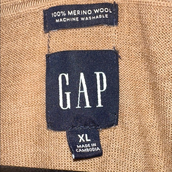 GAP Merino Wool Tan Cardigan - Picture 3 of 5